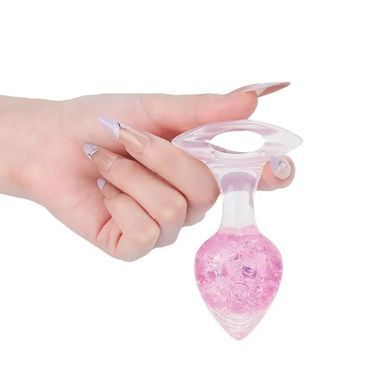Анальная пробка Liebe Seele Heart-shaped Crystal Anal Plug - Pink Small