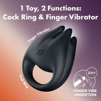 Вибратор на палец и эрекционное кольцо 2в1 Satisfyer Perfect Pair 1