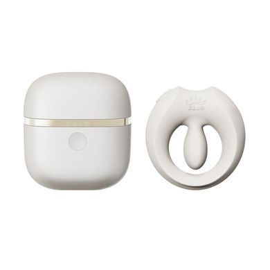 Эрекционное смарт-виброкольцо Zalo Apis Ivory White, до 4 часов работы, зарядный кейс