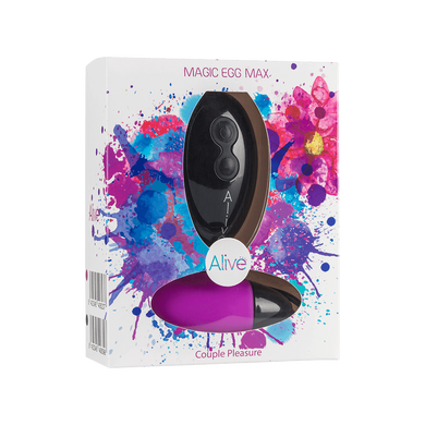 Мощное виброяйцо Alive Magic Egg MAX Violet с пультом ДУ, мощное