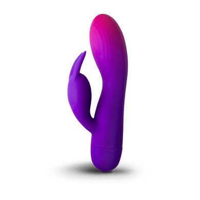 Вібратор-кролик Rocks Off Glo Girl &ndash; Rabbit, 2 мотори, 10 режимів, на батарейках