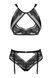 Комплект Obsessive Allastia 2-pcs set black L/XL, регульовані бретелі, багаторівнева застібка