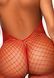 Эротический сетчатый бодистокинг Leg Avenue Racer neck bodystocking Red