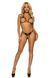 Leg Avenue Open cup bra and pearl panty OS Black