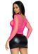 Сетчатый топ Leg Avenue Long Sleeves T-Shirts Neon Pink, One Size