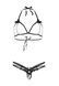 Leg Avenue Open cup bra and pearl panty OS Black