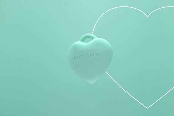 Мини-вибратор &laquo;Сердечко&raquo; FairyGasm PleasureStone green, 9 режимов, на шнурке