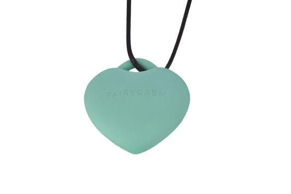 Мини-вибратор &laquo;Сердечко&raquo; FairyGasm PleasureStone green, 9 режимов, на шнурке