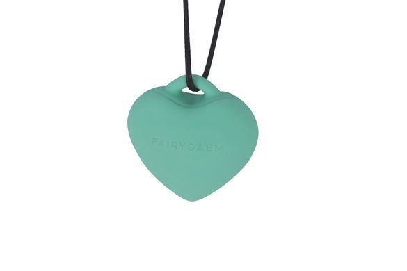 Мини-вибратор &laquo;Сердечко&raquo; FairyGasm PleasureStone green, 9 режимов, на шнурке