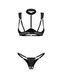 Комплект Obsessive Roccele 2-pcs crotchless set L/XL