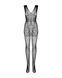 (SALE) Бодистокинг Obsessive Bodystocking F234 S/M/L, абстрактный рисунок, глубокое декольте