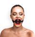 Кляп-расширитель силиконовое кольцо Art of Sex &ndash; Gag Ring, черный, натуральная кожа