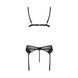 Комплект белья Passion NESSY SET XXL/XXXL black, бюстгальтер, пояс для чулок, стринги
