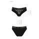 Трусики с широкой резинкой и кружевом Passion PS001 PANTIES XL, black
