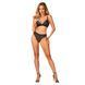 Комплект белья Obsessive Natilya 2-pcs set XS/S, black, бюстгальтер, трусики