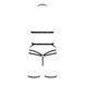 Комплект белья Passion Exclusive MORGAN SET OpenBra S/M, black, стрэпы, трусики, лиф, пояс