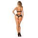 Комплект белья Obsessive Natilya 2-pcs set XS/S, black, бюстгальтер, трусики