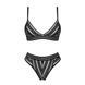 Комплект белья Obsessive Natilya 2-pcs set XS/S, black, бюстгальтер, трусики