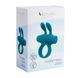 Эрекционное виброкольцо S Pleasures Premium Rabbit Ring бирюзовое, со съемной вибропулей и ушками