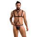 Комплект мужского белья из стреп Passion 039 SET ANDREW XXL/XXXL Black, стринги, шлейка