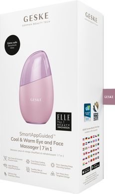 Масажер для обличчя GESKE Cool&Warm Eye and Face Massager 7в1 pink
