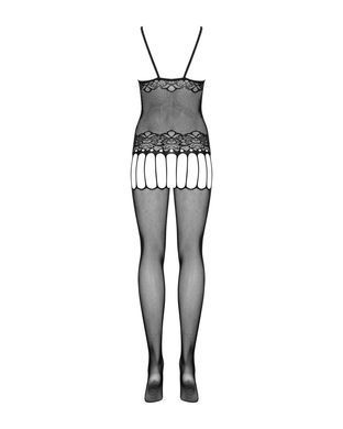 Бодістокінг Obsessive Bodystocking F235 S/M/L, тонкі підв&rsquo;язки, ніжний декор, сіточка