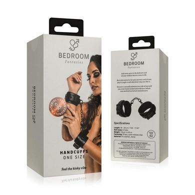 Наручники Bedroom Fantasies: Faux Leather Handcuffs One Size, черные