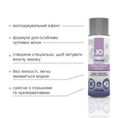 Охлаждающая смазка JO AGAPE &mdash; COOLING (60 мл) без глицерина, гликоля и парабенов