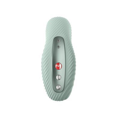 Накладной вибратор Fun Factory LAYA III sage green, эффект постукивания пальцем