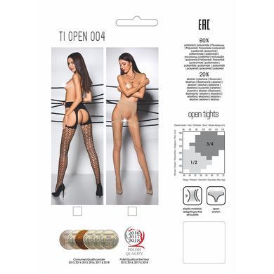 Эротические колготки Passion TIOPEN 004 1/2 (fishnet 40 den), nero, имитация чулок и пояса