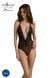 Боди Passion DROSERA BODY black, L/XL, высокие вырезы, верх на завязках