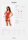 Прозрачный корсет Obsessive Lacelove corset M/L Red, кружево, подвязки для чулок
