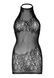 Платье-сетка со стразами Leg Avenue Rhinestone halter mini dress Black, открытая спина, one size