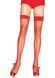 Чулки-сетка Leg Avenue Fishnet Thigh Highs One size, Red, мелкая сетка