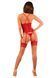 Прозрачный корсет Obsessive Lacelove corset M/L Red, кружево, подвязки для чулок