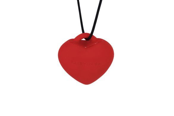 Мини-вибратор &laquo;Сердечко&raquo; FairyGasm PleasureStone red, 9 режимов, на шнурке