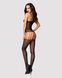 Бодістокінг Obsessive Bodystocking F235 S/M/L, тонкі підв&rsquo;язки, ніжний декор, сіточка