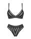 Комплект белья Obsessive Natilya 2-pcs set M/L, black, бюстгальтер, трусики