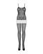 Бодістокінг Obsessive Bodystocking F235 S/M/L, тонкі підв&rsquo;язки, ніжний декор, сіточка