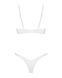 Комплект Obsessive Alissium 2-pcs set, XS/S, мереживо, ліф з м&rsquo;якою чашкою, трусики танга