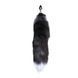 Металева анальна пробка Лисячий хвіст Alive Black And White Fox Tail S, діаметр 2,9 см