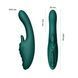 Смарт-вібратор Zalo Ares Turquoise Green, підігрів, 3 мотори, язичок для клітора, стимуляція точки G