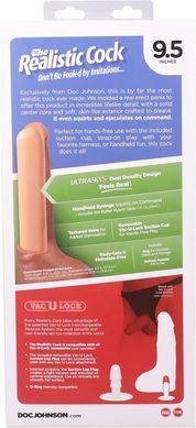 Кончающий фаллоимитатор Doc Johnson The Realistic Cock ULTRASKYN - Squirting 9,5 Inch Chocolate