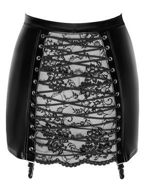 Юбка Noir Handmade F341 Powerwetlook and lace skirt - L