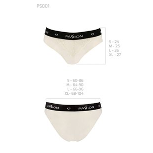 Трусики с широкой резинкой и кружевом Passion PS001 PANTIES ecru, size M