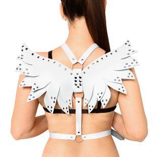 Жіноча портупея Art of Sex - Wings біла XS-M, екошкіра