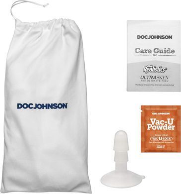Кончающий фаллоимитатор Doc Johnson The Realistic Cock ULTRASKYN - Squirting 9,5 Inch Chocolate