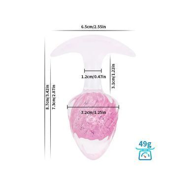 Анальная пробка Liebe Seele Icecream-shaped Crystal Anal Plug - Pink Small