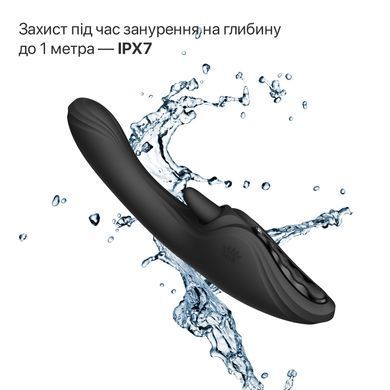 Смарт-вибратор Zalo Ares Obsidian Black, подогрев, 3 мотора, язычок для клитора, стимуляция точки G