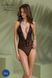 Боді Passion DROSERA BODY black, S/M, високі вирізи, верх на зав&rsquo;язках